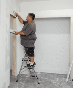 Work at Height from stepladder