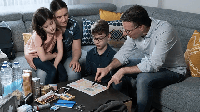 Family home fire risk assessment and fire escape planning